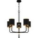 preview thumbnail 1 of 7, Lockery 5-Light Matte Black Chandelier