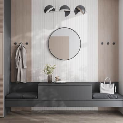 Bois 24x48 Snow White Ceramic Large Format Fluted Wall Tile (15.5 sq ft/case) - 2 Pack
