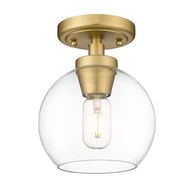 Golden Lighting 1-Light Galveston Flush Mount