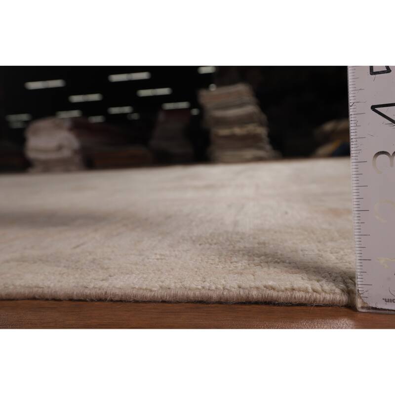 Earth Tone Vegetable Dye Oushak Area Rug Handmade Wool Carpet - 9'7"x 13'5"