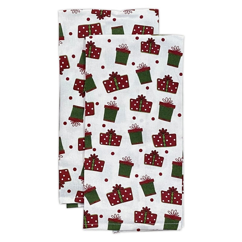 Presents 100 Cotton 6pc Kitchen Towel, Pot Holder, Oven mitt Set
