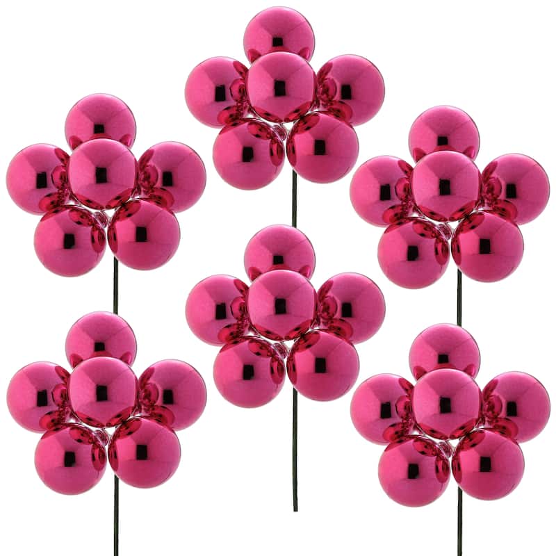 50mm Shatterproof Plastic Bunch of 6 Stemball Set of 6