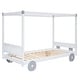 preview thumbnail 7 of 6, Modern Finish Style Twin Size Canopy Car-Shaped Platform Bed with Wheels and Slats