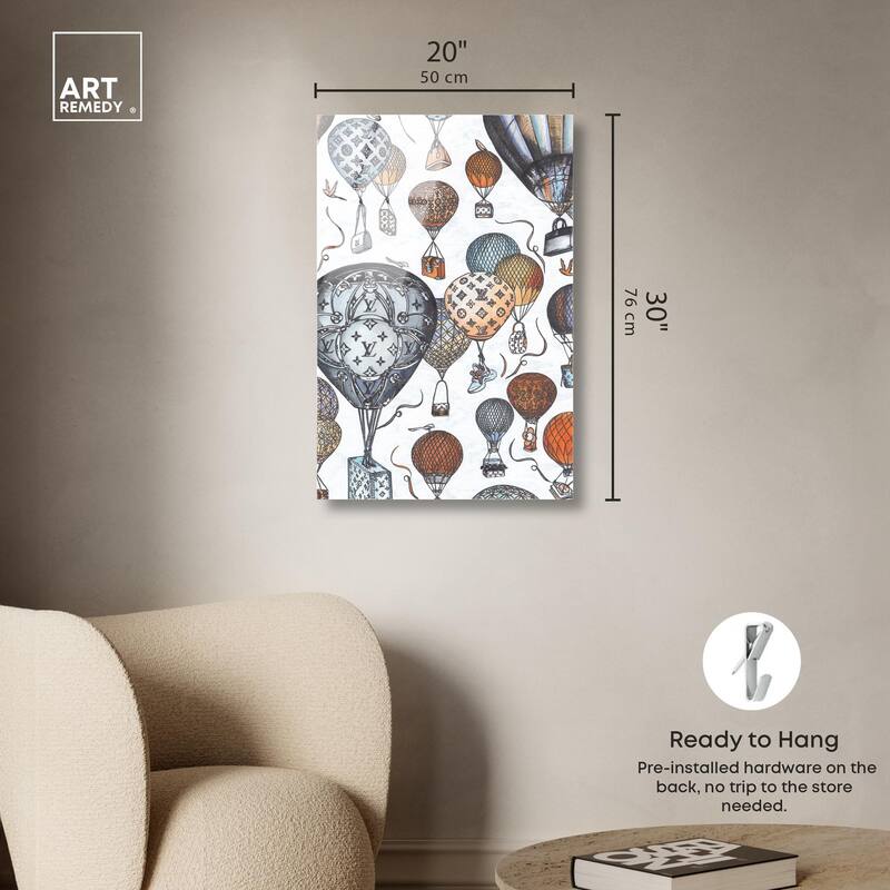 Doll Memories - Fashion Balloons Acrylic by Art Remedy, Ready to Hang