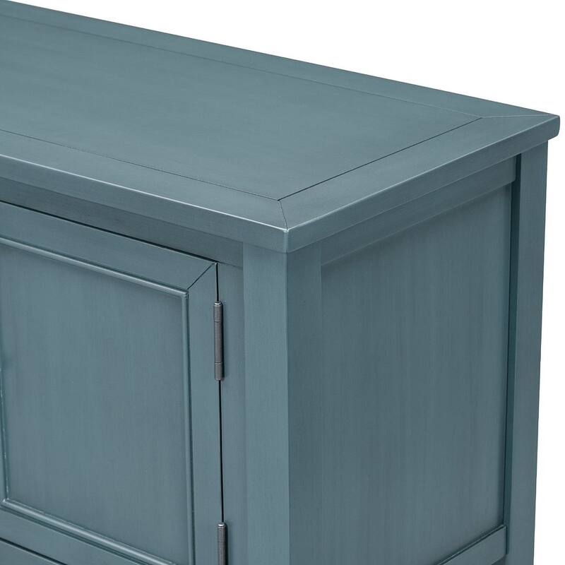 Elegant Storage Dresser with 4 Small Drawers and Bottom Shelf for Bedroom