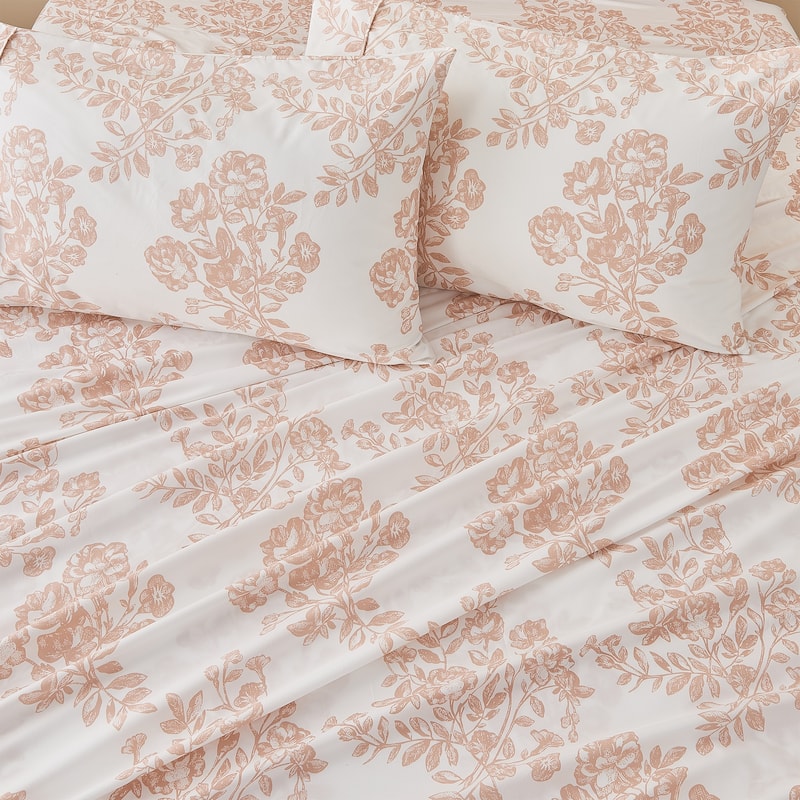 Linery & Co. Ultra-Soft Brushed Holiday-Printed Microfiber Sheet Set
