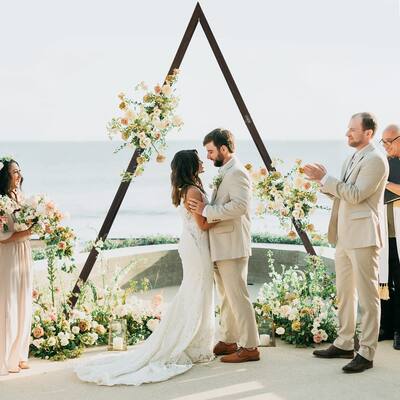 Moasis Solid Wood Wedding Arches for Ceremony Balloon Arbor Backdrop Stand