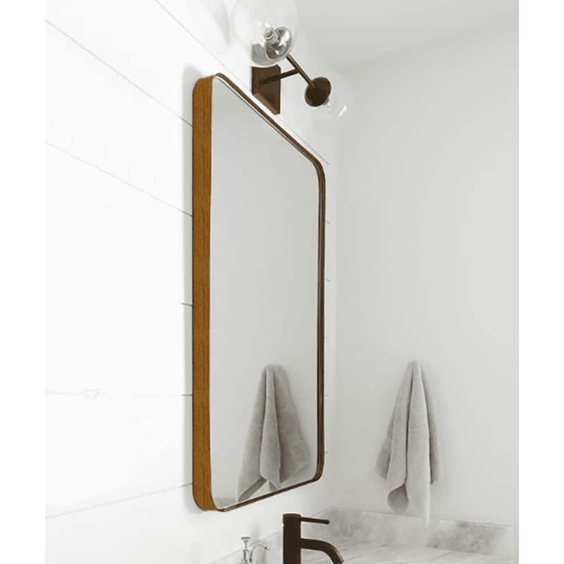 Highland Rounded Corner Vanity Mirror - Bronze