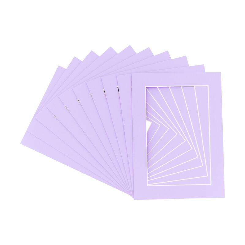 8x10 Mat for 6x8 Photo Light Purple Matboard for Frames Measuring 8 x