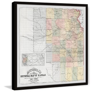 'sectional Map Of Kansas' Framed Painting Print - Bed Bath & Beyond 