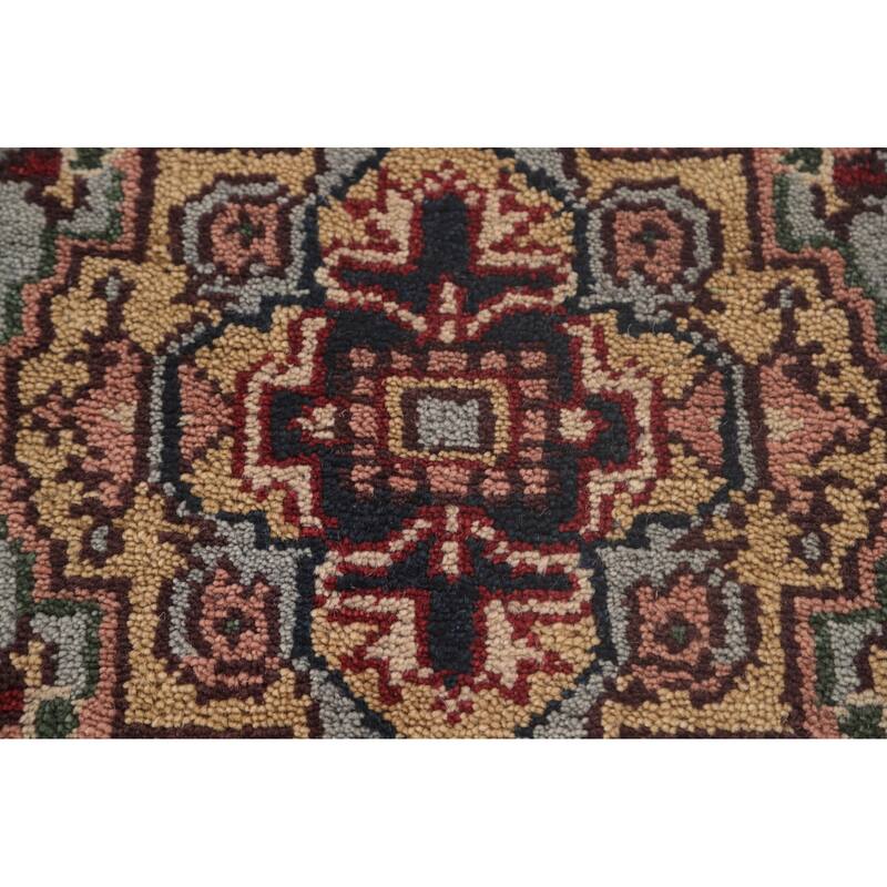 Grey Heriz-Serapi Accent Rug Hand-Knotted Traditional Wool Carpet - 2'6"x 5'11"