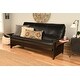 preview thumbnail 47 of 65, Copper Grove Dixie Espresso Full-size Futon Set with Bonded Leather Innerspring Mattress Oregon Trail Black