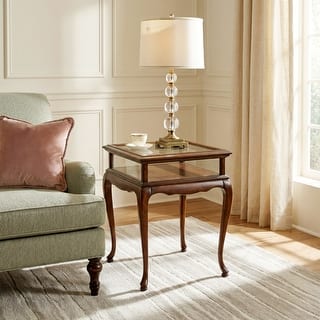 Burton Antique Beige Curio Table