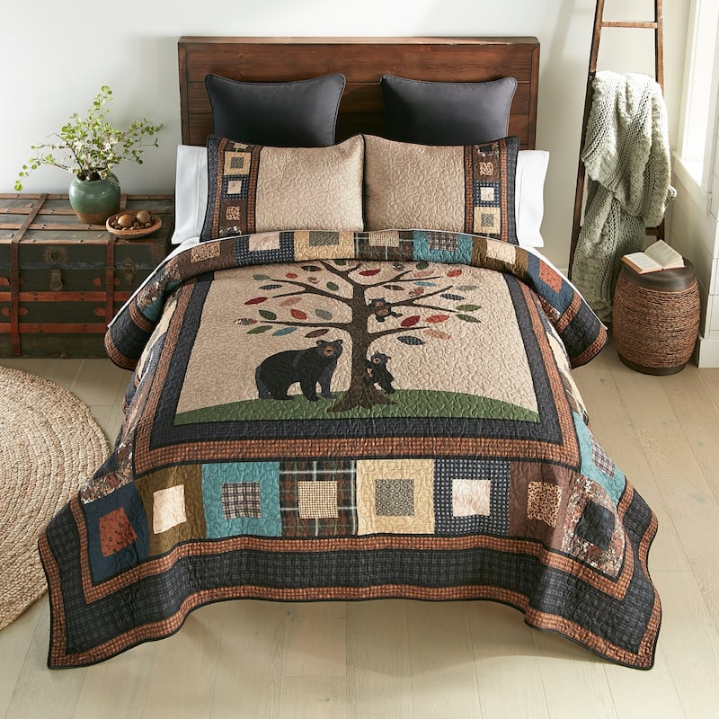 Donna Sharp Tree of Love Polyester Quilt Collection - King - Beige