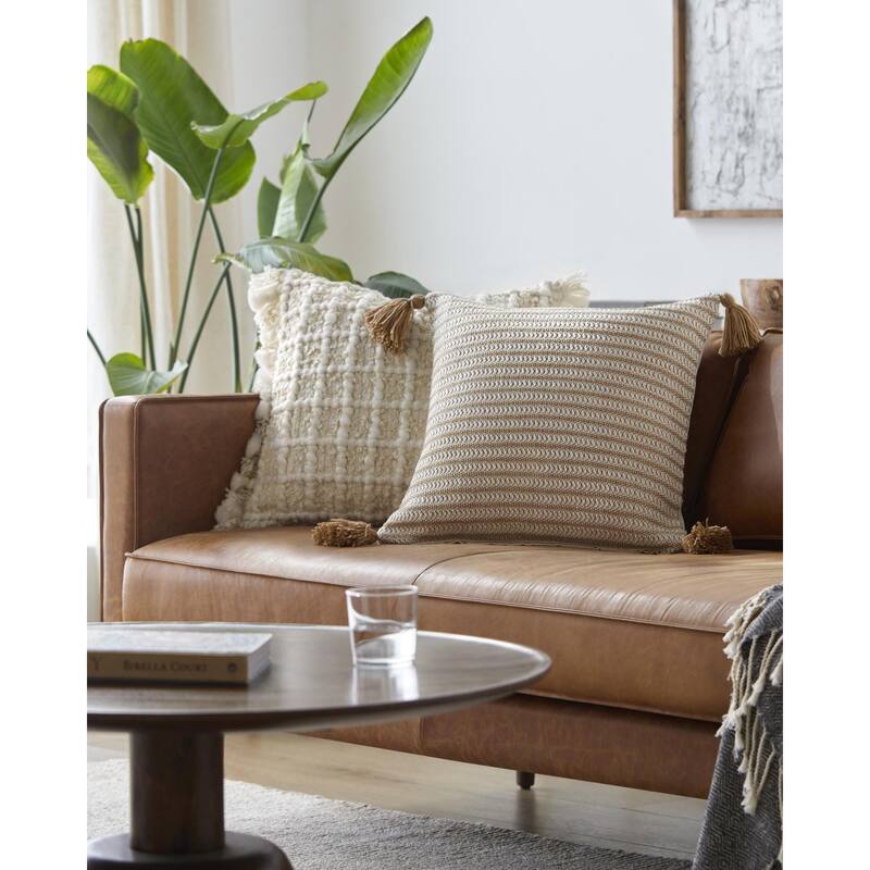 Cassandra Traditional Stripe Accent Pillow - 22"L x 22"W - Polyester