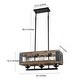 preview thumbnail 8 of 6, The Gray Barn 3-light Rectangle Box Distressed Wood Chandelier Pendant - 23.5"x 10.25"x 50.4"