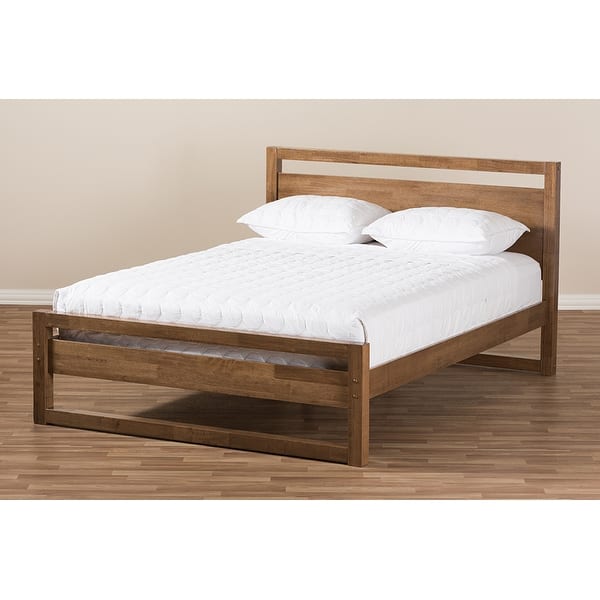 Shop Torino Solid Walnut Wood Open Frame Style Platform Bed