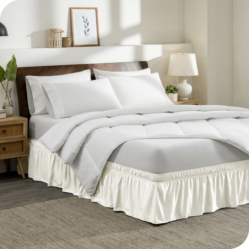 Bare Home Adjustable Wrap Around Bed Skirt