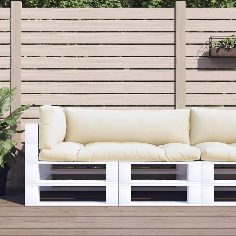 vidaXL Pallet Cushions Outdoor Sofa Pillow Seat Pad Decorative Cushion Fabric - Cream