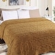 preview thumbnail 10 of 95, Superior Arctic Boho Jacquard Plush Fluffy Fleece Blanket Full/Queen - Camel