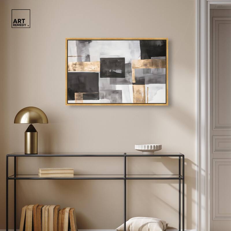Graphite and Glimmer I Canvas by Art Remedy