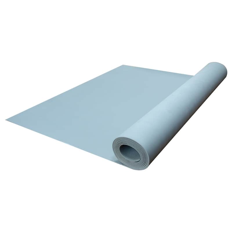 Rubber-Cal "Fine-Ribbed" Thermoplastic Flooring - 3ft x 2ft - Dark Gray