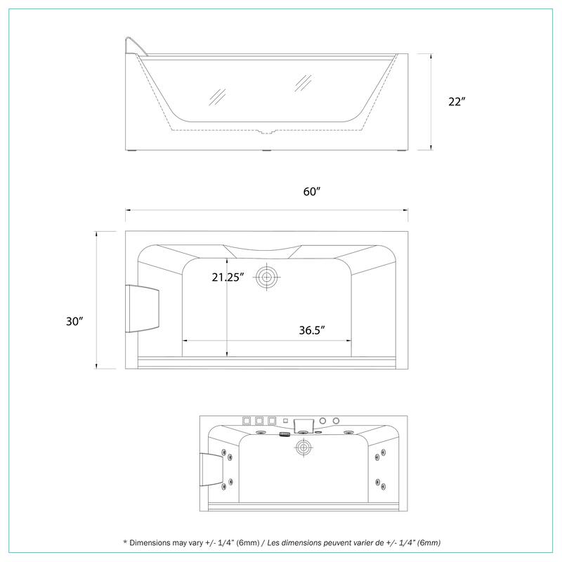 A&E Bath Santa Freestanding Jetted Tub