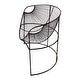 preview thumbnail 5 of 6, Artemis 30 in. W Oval Iron Basket Accent Chair