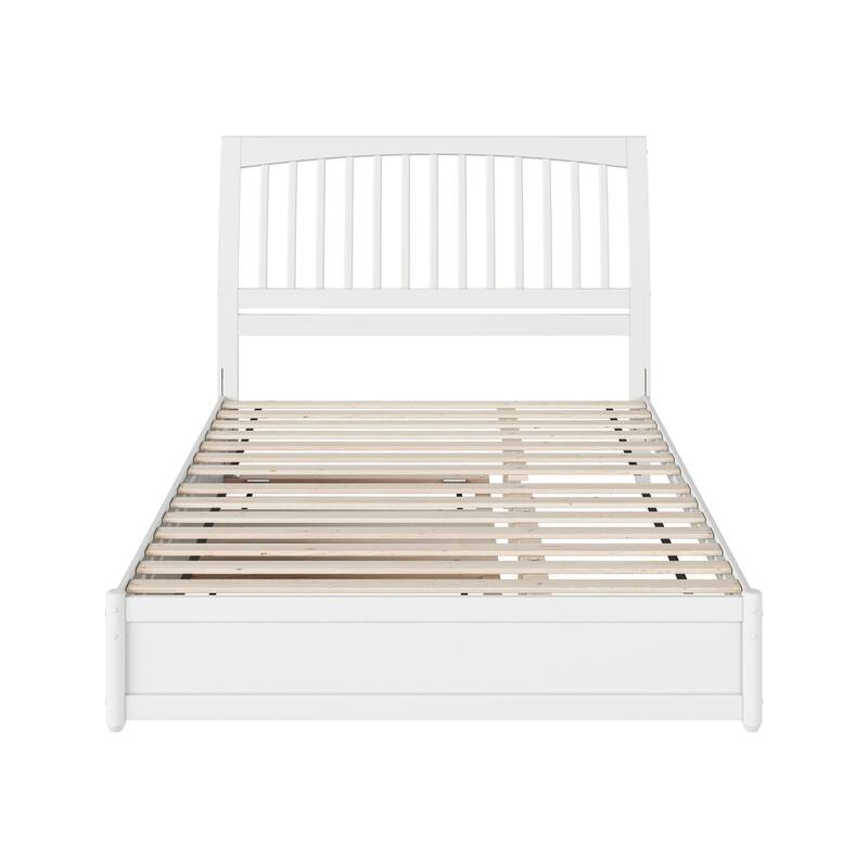 Roslyn Platform Bed with Modern Panel Footboard and Twin XL Trundle
