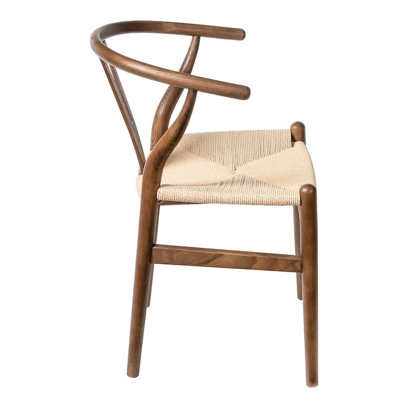 Albany-2 - Black - Natural Papercord Seat (Set of 2)