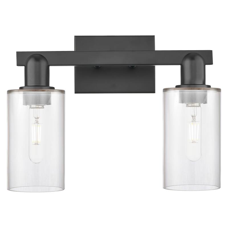 Innovations Lighting Endless Possibilities Arcadia - Clymer - 2 Light 15" Bath Vanity Light - Clear/Matte Black