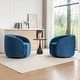 preview thumbnail 99 of 107, SEYNAR Modern Glam Velvet Upholstered 360 Degree Swivel Accent Armchair Set of 2