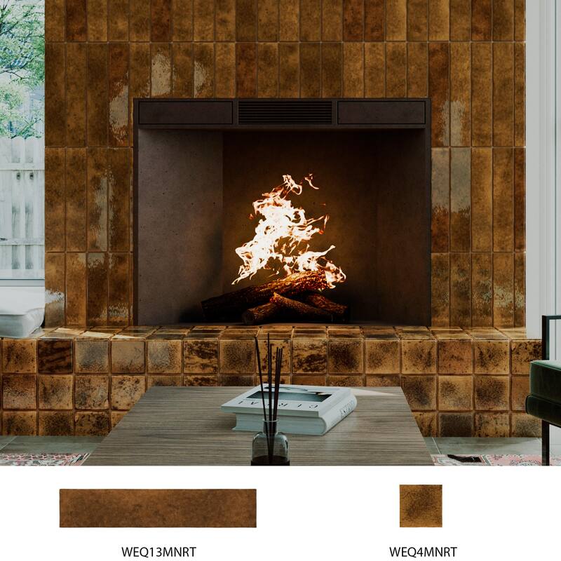 Merola Tile Menorca Rust 2-1/2" x 12-7/8" Ceramic Wall Tile