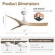 preview thumbnail 67 of 199, 42“/52"/60"/48" Noiseless Walnut Wood Ceiling Fan with Remote Control, Integrated Light Optional