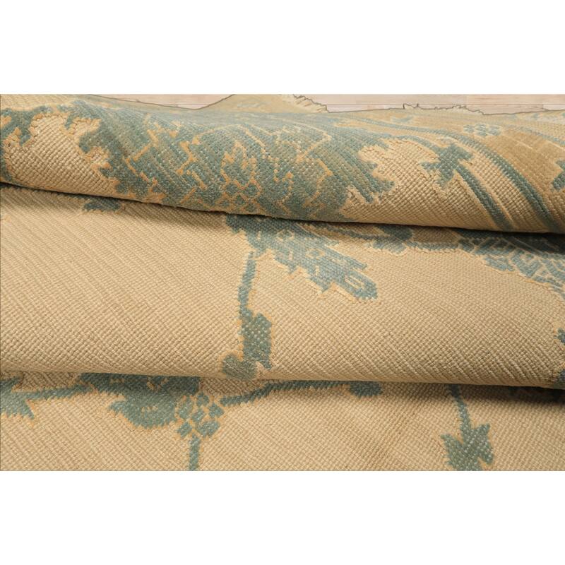 7'10''x9'10'' Hand Knotted Flatweave Wool Ivory Nourison Nourmak Soumak Rug - 7' 10'' x 9' 10''