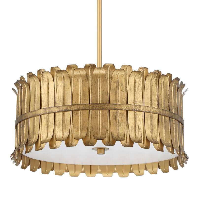 Hunter Valdaz Brushed Luxe Gold 3 Light Pendant - Modern & Contemporary - Kitchen, Dining Room, Bedroom, Office