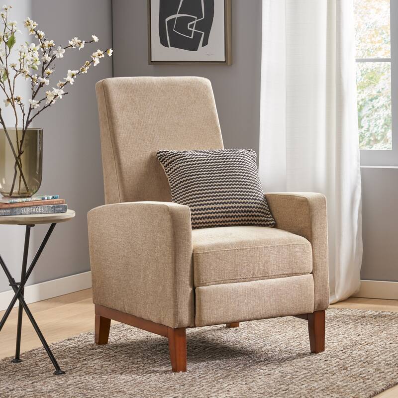 27" Wide Wood Hand Manual Club Recliner Classic Overstuffed Single Recliner Sofa,Living Room Furniture