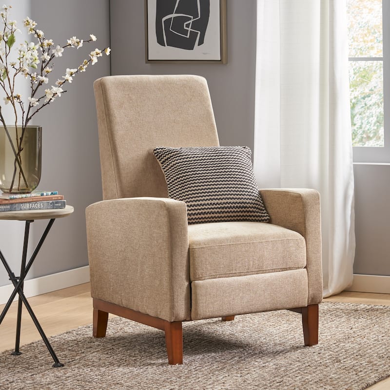 Roomfitters 27'' Wide Wood Hand Manual Club Recliner, Comfortable Lounge Chair for Living Room
