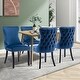 preview thumbnail 11 of 39, KATA Velvet Upholstered Wingback Dining Chairs Set of 2