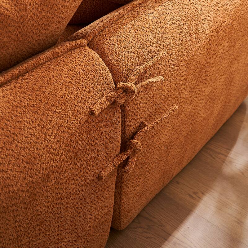L-Shaped Modular Sofa with Deep Seats and Plush Pillows for Ultimate Comfort