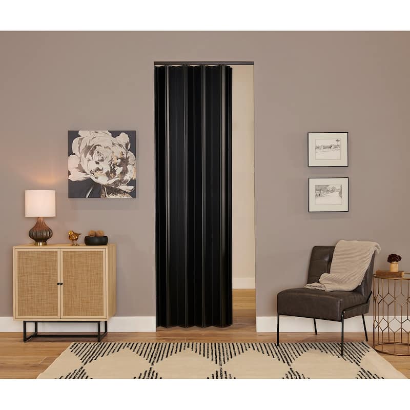 Spectrum Woodshire Black MDF 36-inch x 96-inch Folding Door