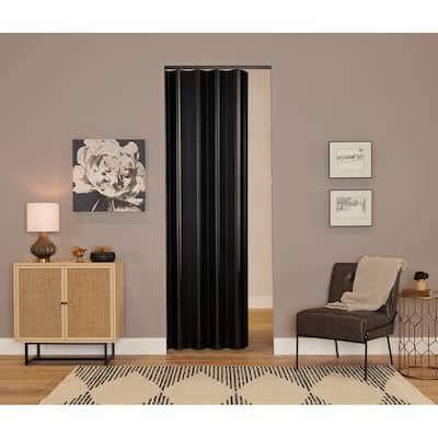 Spectrum Woodshire Black MDF 48-inch x 96-inch Folding Door