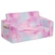 preview thumbnail 4 of 10, Delta Children Cozee Flip-Out Sofa - 2-in-1 Convertible Sofa to Lounger for Kids Pink Tie Dye