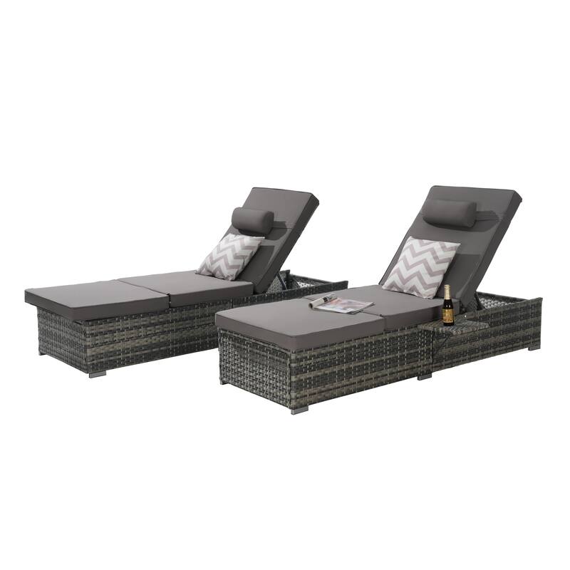 Outdoor Chaise Lounge Chair Set of 2