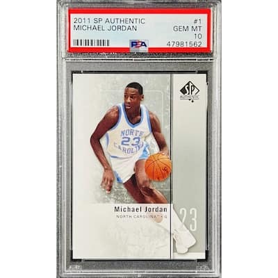 Michael Jordan 2011 Upper Deck SP Authentic Basketball Card #1 Graded PSA 10 - 8'6" x 11'6"