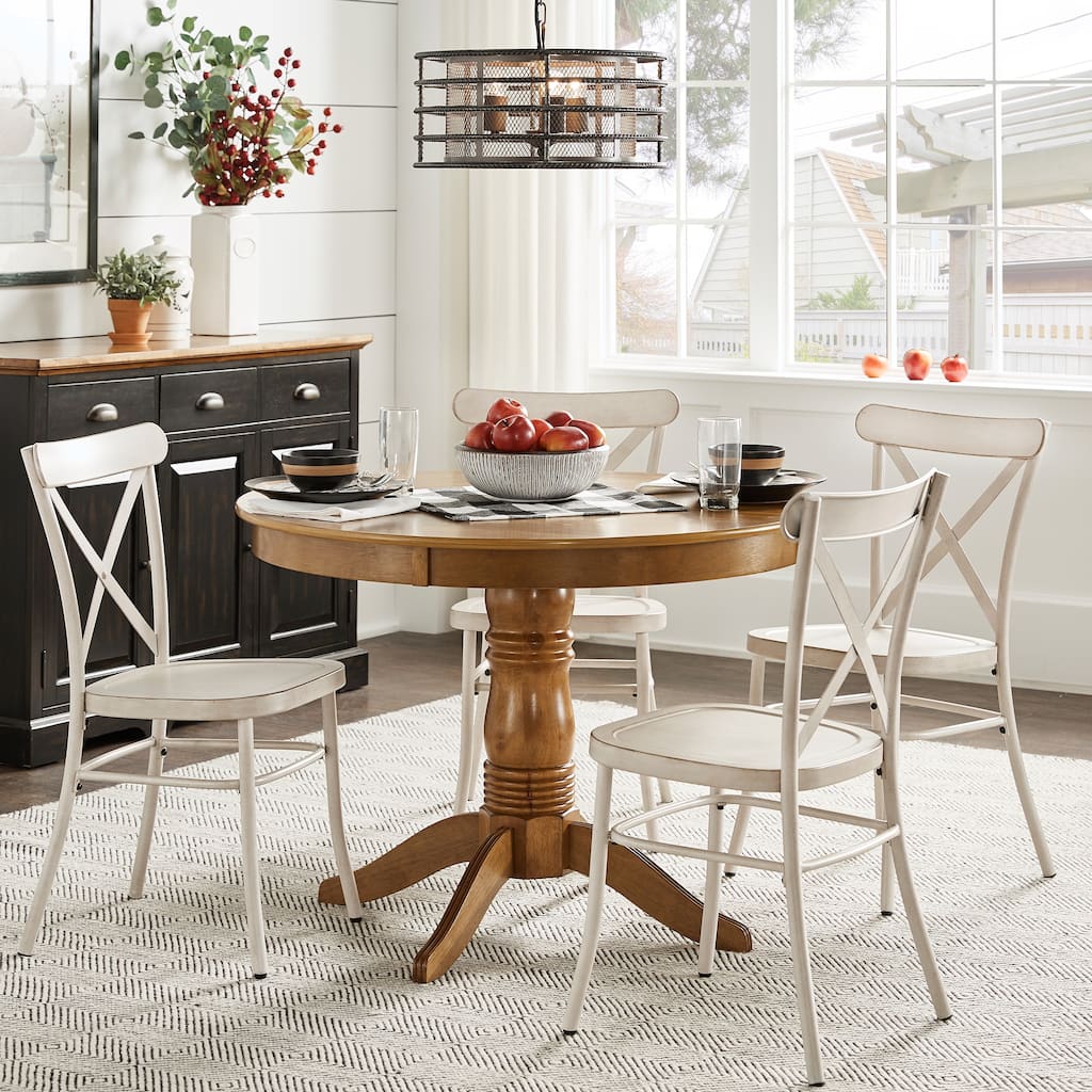 Wilmington II 42" 5-Piece Metal Chair Dining Set by iNSPIRE Q Classic