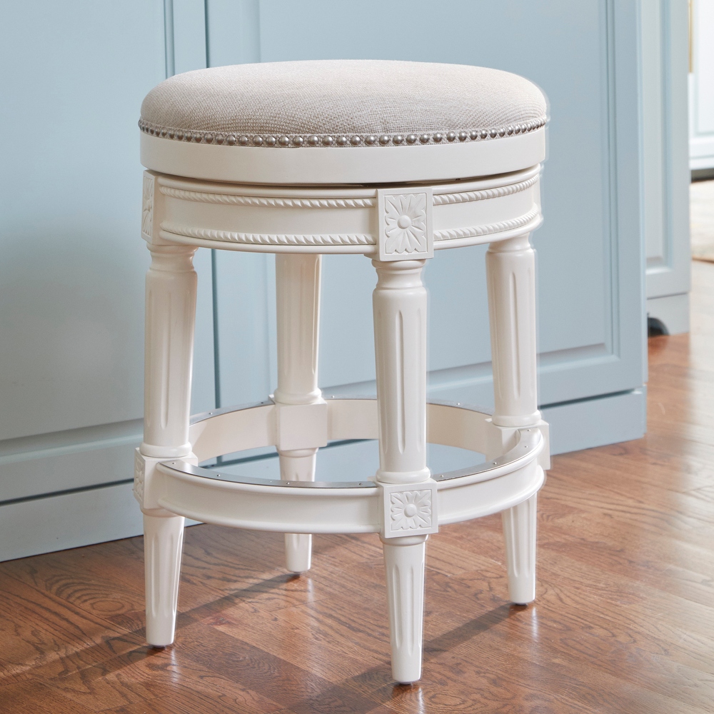 White Backless Counter and Bar Stools Bed Bath Beyond