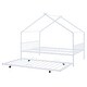 preview thumbnail 29 of 43, Metal Adorable House Full Size House Bed with Twin Size Trundle Bed,Kids and Baby