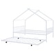 preview thumbnail 13 of 12, Metal Adorable House Full Size House Bed with Twin Size Trundle Bed