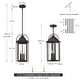 preview thumbnail 15 of 20, Brits 3-Light Outdoor Pendant Light